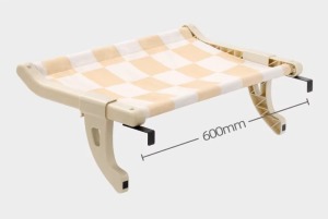 喵乎汪也 隨心掛貓掛床-春夏黃白格(棉質)