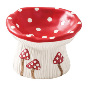 蘑菇造型高腳寵物碗(兩款可選)