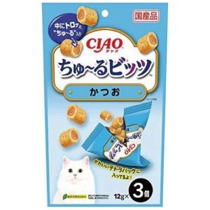 CIAO 迷你夾心肉泥捲餅乾-鰹魚 12gx3入