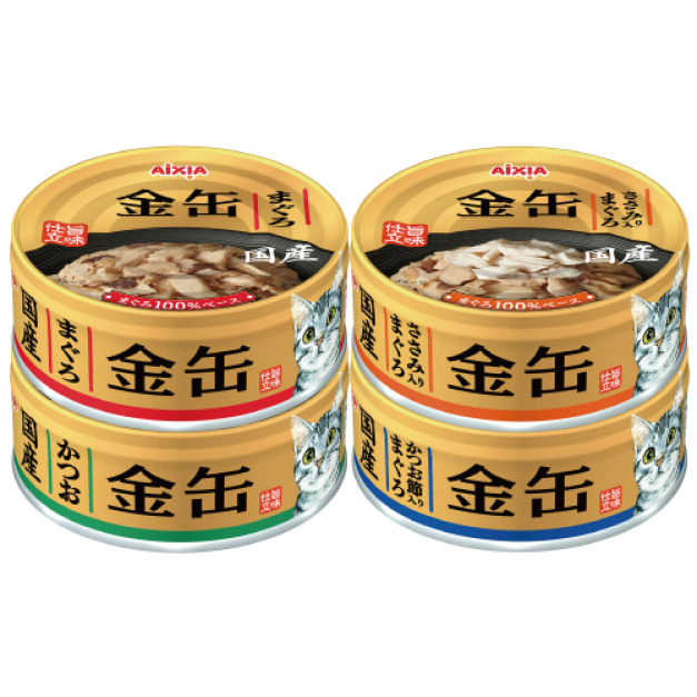 日本製 AIXIA 愛喜雅 金罐 70g-隨機口味 24罐/箱
