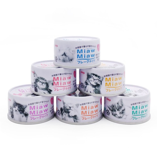 AIXIA 愛喜雅 Miaw 妙喵片狀貓湯罐70g-隨機24罐/箱(日本製)