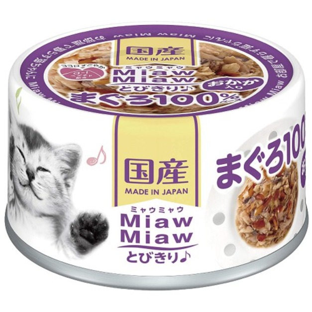 AIXIA 愛喜雅 Miaw 樂妙喵4號貓罐-鮪+柴魚60g