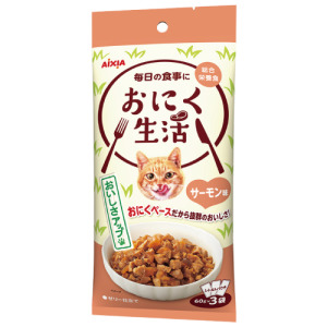 AIXIA 愛喜雅 肉生活主食餐包-鮭魚肉味 60gx3袋/包