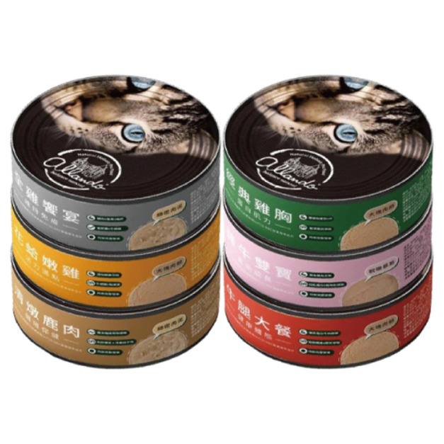 Allando 奧蘭多 全營養主食貓罐 80g-隨機口味 24罐/箱