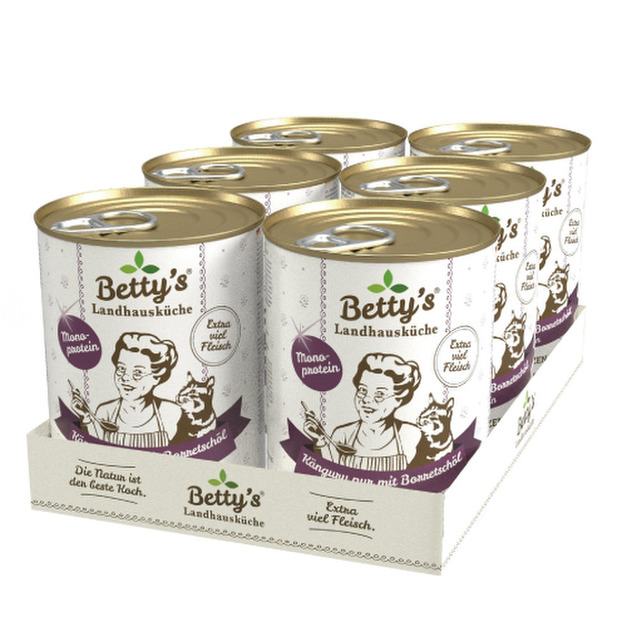 Betty&rsquo;s 蓓蒂奶奶 貓咪無穀主食罐-袋鼠肉 400gx6入