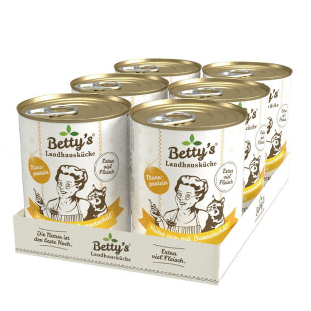 Betty&rsquo;s蓓蒂奶奶 貓咪無穀主食罐-雞肉 400gx6入