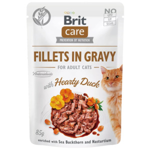 Brit 咘莉 Care呵護貓咪餐包系列-多汁肉片 厚切鴨肉 85g