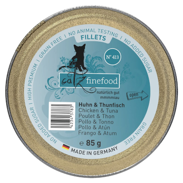 德國 凱茲 CATZ 嫩燉菲力主食餐盒N°413-菲力雞肉+鮪魚 85g