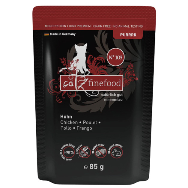 德國 凱茲 CATZ 單一純肉低敏無穀主食餐包103號-雞肉 85g