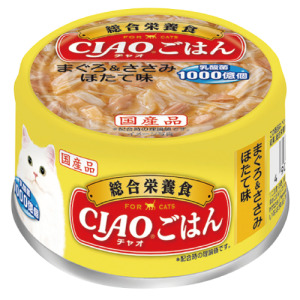 CIAO 綜合營養乳酸菌罐-鮪魚+扇貝 80g