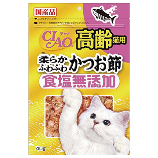 CIAO 食鹽無添加高齡貓用鰹魚片/柴魚片 40g