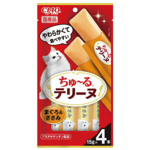 CIAO 啾嚕肉泥綿綿系列-鮪魚&雞肉 15gx4入