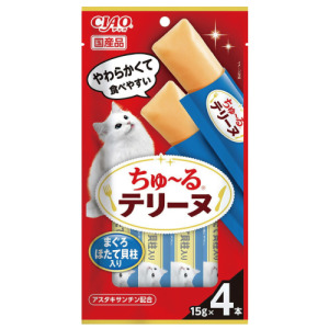 CIAO 啾嚕肉泥綿綿系列-鮪魚&干貝 15gx4入