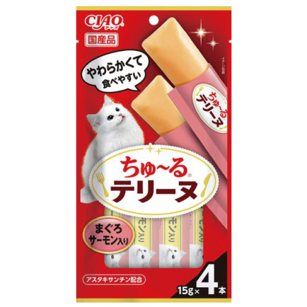 CIAO 啾嚕肉泥綿綿系列-鮪魚&鮭魚 15gx4入