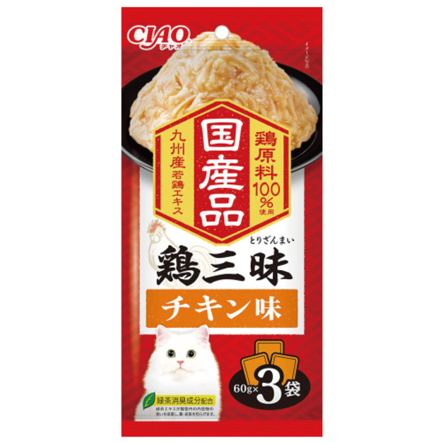 CIAO 貓用雞三味凍餐包-雞肉 60gx3袋
