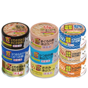 CIAO 特齡罐 7~14歲老貓 75g-隨機24罐/箱