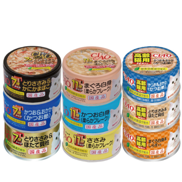 CIAO 特齡罐 7~14歲老貓 85g-隨機24罐/箱