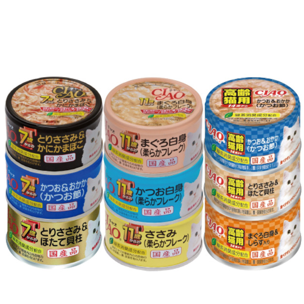 CIAO 特齡罐 7~14歲老貓 85g-隨機24罐/箱