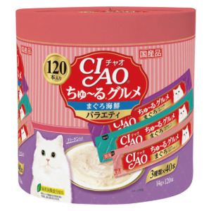 日本製 CIAO 啾嚕肉泥-鮪魚+海鮮系列 14gx120入