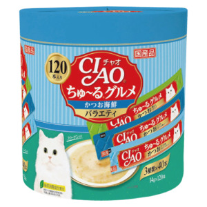 日本製 CIAO 啾嚕肉泥-鰹魚+海鮮系列 14gx120入