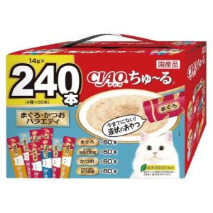 CIAO 啾嚕肉泥-鮪魚 鮪魚&扇貝 鰹魚 宗田鰹魚&鰹魚片 14gx240入