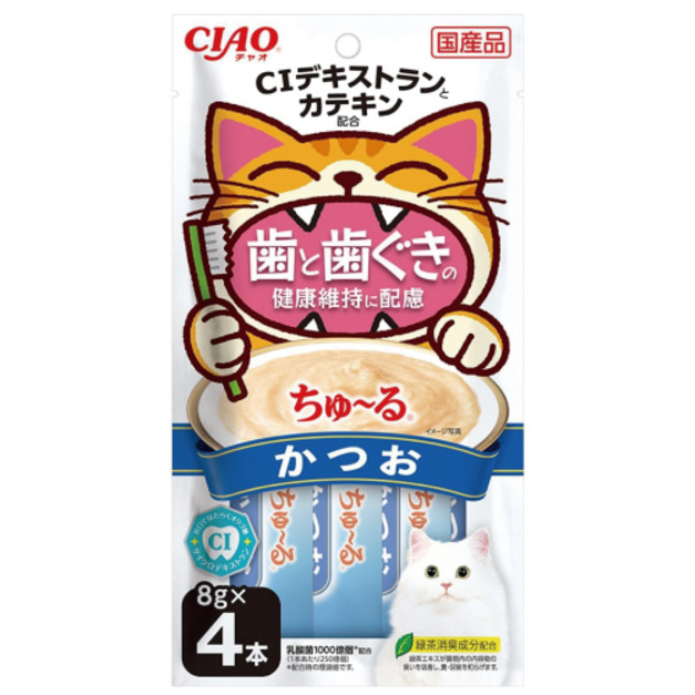 CIAO 啾嚕肉泥好牙系列-鰹魚 8gx4入