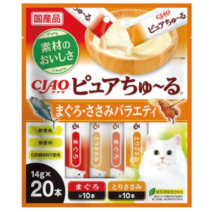 CIAO 無香料色素肉泥-鮪魚+雞肉 14gx20入