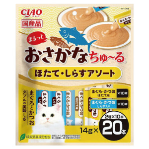 CIAO 全魚什錦肉泥-扇貝&銀魚 14gx20入