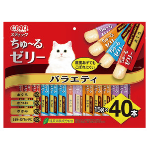 CIAO 寒天肉泥（鮪魚、鰹魚、雞肉、雞肉+紅雪蟹）15gx20條