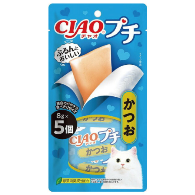 CIAO 片狀肉泥-鰹魚 8gx5入(單包）