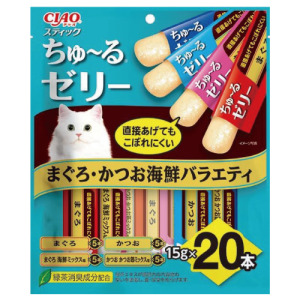 CIAO 寒天肉泥（鮪魚海鮮鰹魚）15gx20條