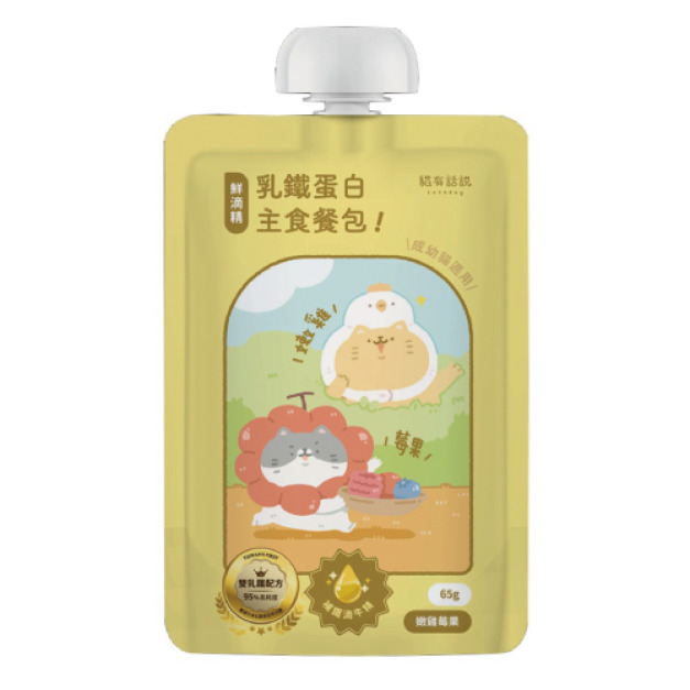 Catssay 貓有話說 鮮滴精乳鐵主食餐包-嫩雞莓果+補鐵滴牛精 65g