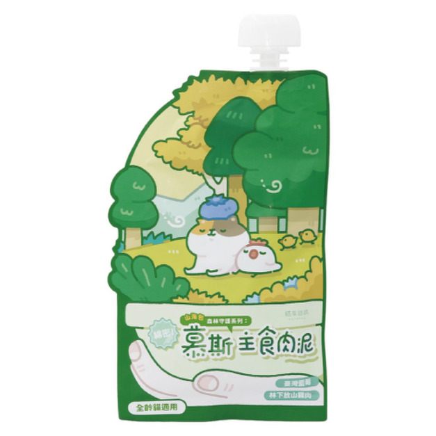 Catssay 貓有話說 山海守護系列 慕斯主食肉泥-藍莓+放山雞肉 120g