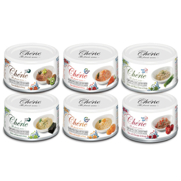 Cherie 法麗 全營養主食罐 腸胃/泌尿/關節/皮毛保健80g-隨機24罐/箱