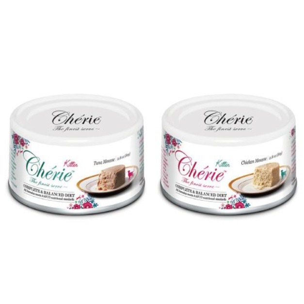 Cherie 法麗 全營養主食罐 幼貓慕斯80g-隨機24罐/箱