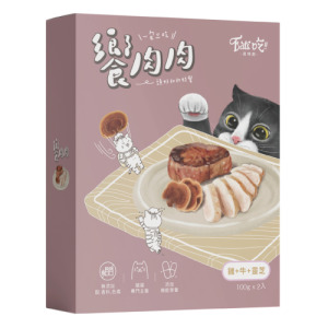 Eat's 易特廚 饗肉肉頭好壯壯特餐-雞+牛+靈芝 100gx2包/盒