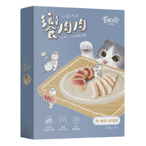 Eat's 易特廚 饗肉肉心情爽爽特餐-雞+鮪魚+胺基酸 100gx2包/盒
