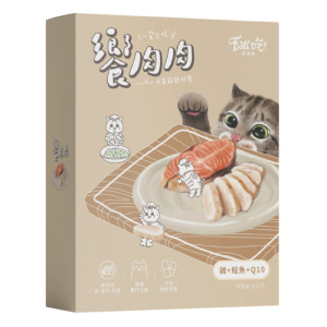 Eat's 易特廚 饗肉肉元氣飽飽特餐-雞+鮭魚+Q10 100gx2包/盒
