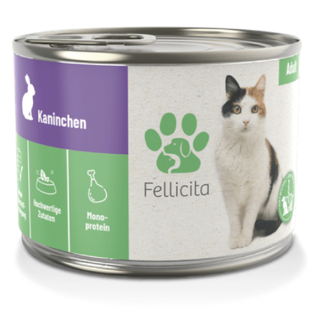 德國 Fellicita 菲利希塔 滿滿系列無穀主食罐-兔肉(單一肉源) 200g