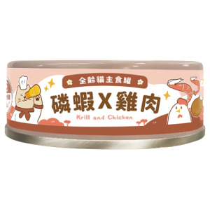 Fudotime 飼糧倉 全齡貓主食罐-磷蝦Ｘ雞肉 80g