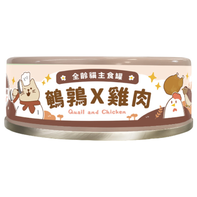 Fudotime 飼糧倉 全齡貓主食罐-鵪鶉Ｘ雞肉 80g