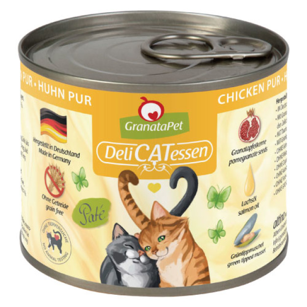 德國 Granatapet 葛蕾特 精緻食光無穀主食罐系列-10號純雞肉 200g
