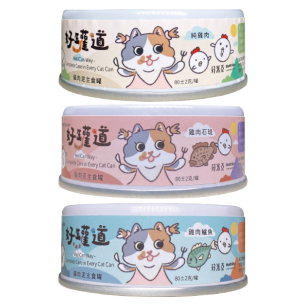 HOMIHA 好米亞 好罐道肉泥主食罐80g-隨機口味 24罐/箱