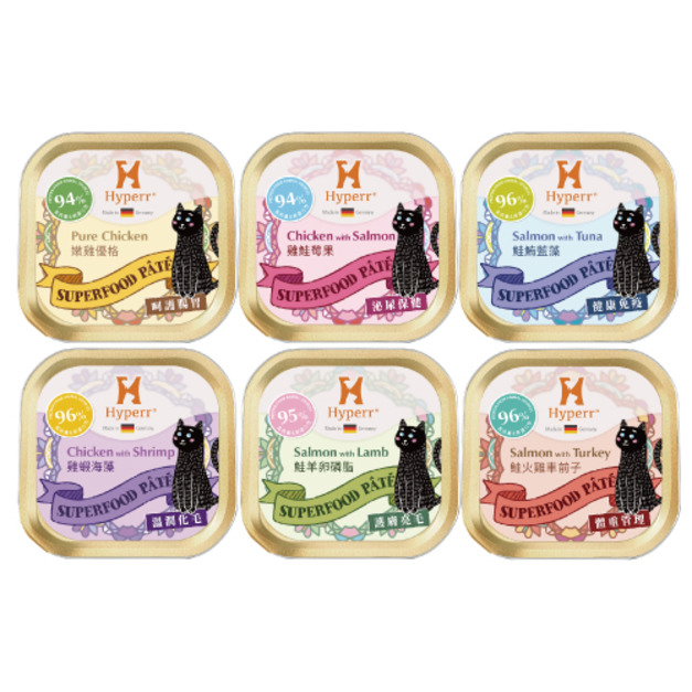 Hyperr 超躍 貓咪德國機能主食罐-隨機口味10入/盒
