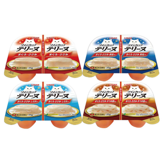 INABA 雙喵杯綿綿系列 35gx2個-隨機口味 8入/盒