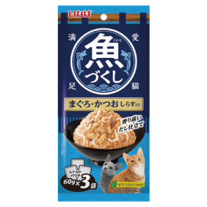 CIAO INABA 全魚宴餐包-鮪魚+鰹魚+吻仔魚 60gx3入