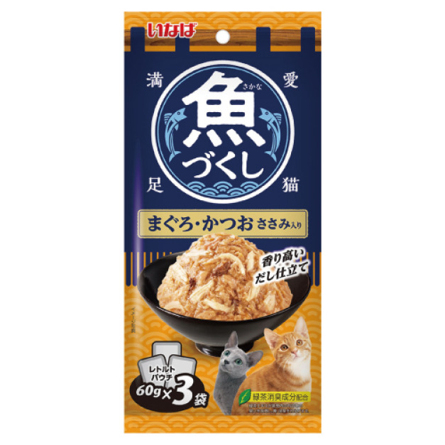 CIAO INABA 全魚宴餐包-鮪魚+鰹魚+雞肉 60gx3入