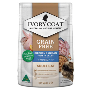 IVORY COAT 澳野 原野無穀主食成貓餐包-雞肉+海魚 85g