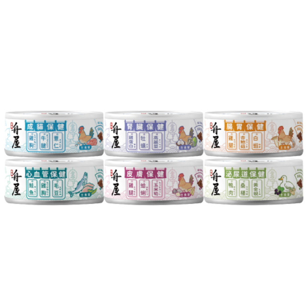 舟屋 貓咪保健主食罐 80g-隨機口味 24罐/箱