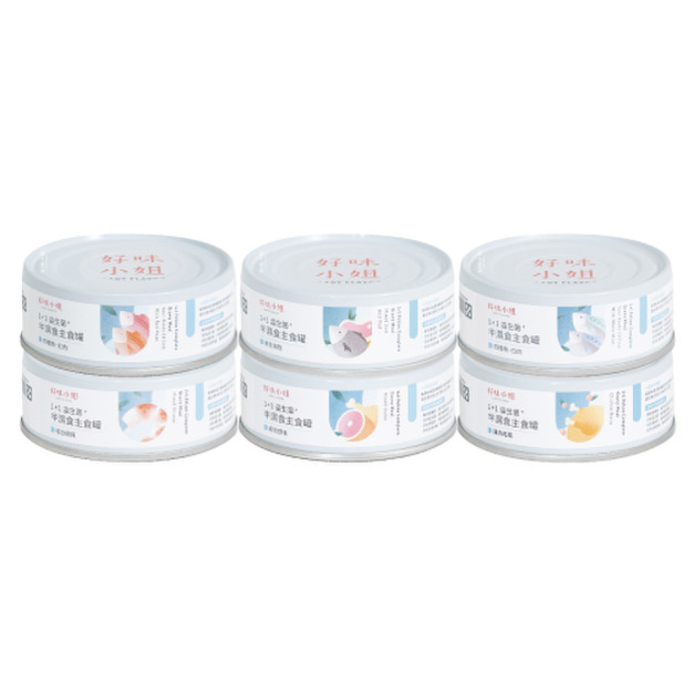 LADY FLAVOR 好味小姐 1+1益生菌半濕食主食罐81g-隨機綜合口味24罐/箱